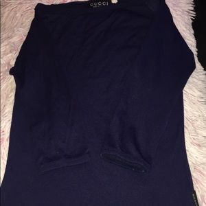 Blue Gucci half sleeve dress shirt